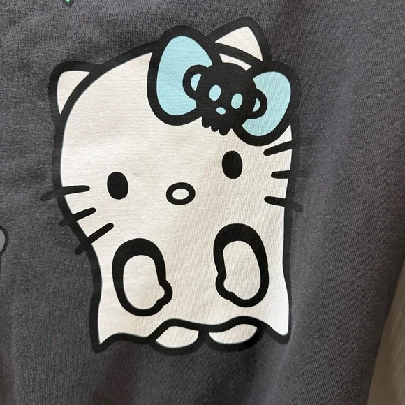 Hello Kitty & Friends Glow In Dark Halloween Sweatshirt Kuromi Badtz Maru S - Picture 8 of 15